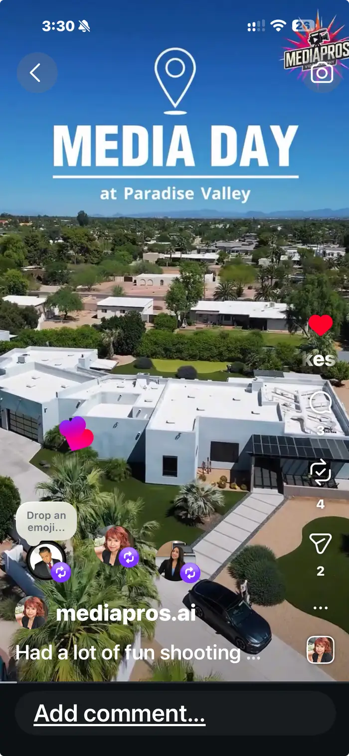 Media Day reel: aerial view of a Paradise Valley home