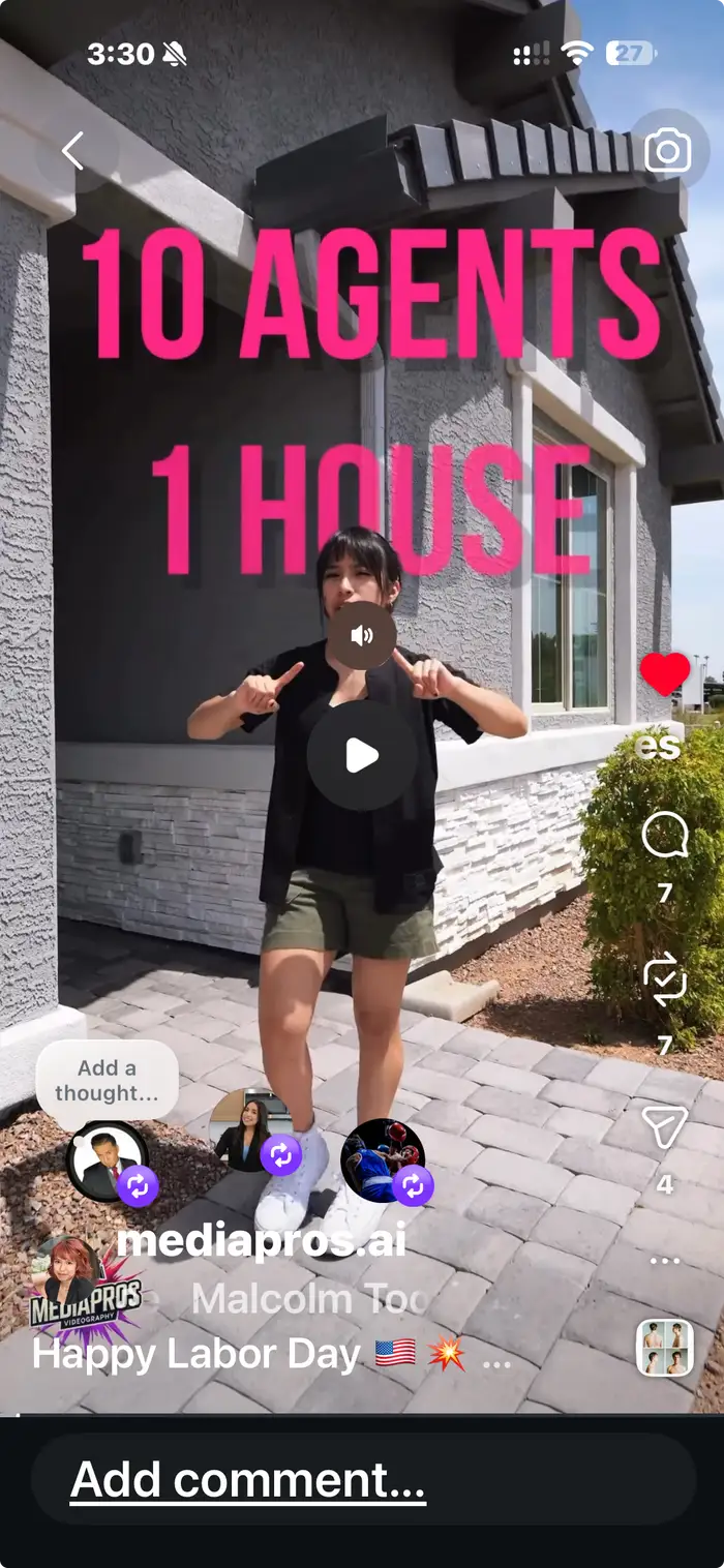 Reel from a ten-agent Media Day at one house